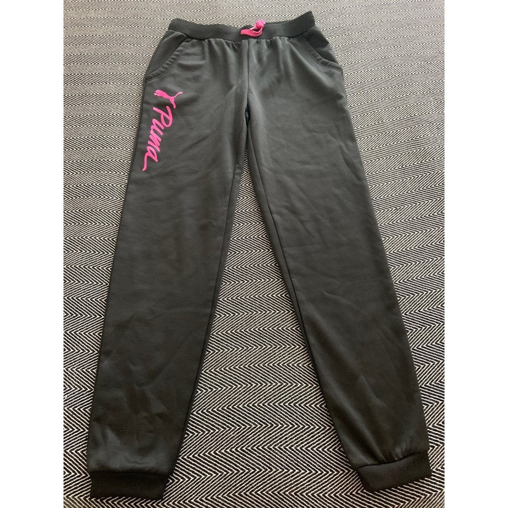 Puma black sweat pants kids size large (12-14)